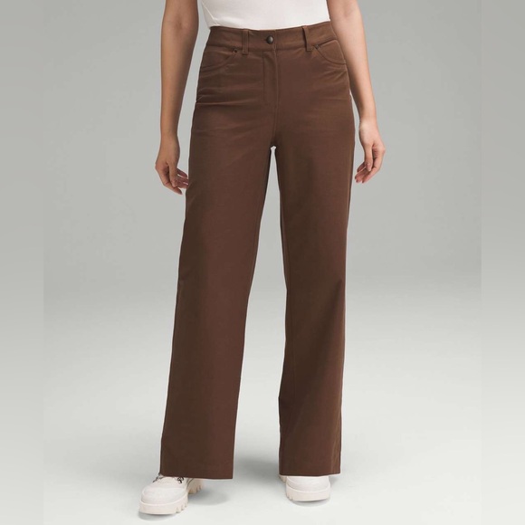 lululemon athletica Denim - Lululemon City Sleek 5 Pocket High-Rise Wide-Leg Pant 30 | Java | Utilitech